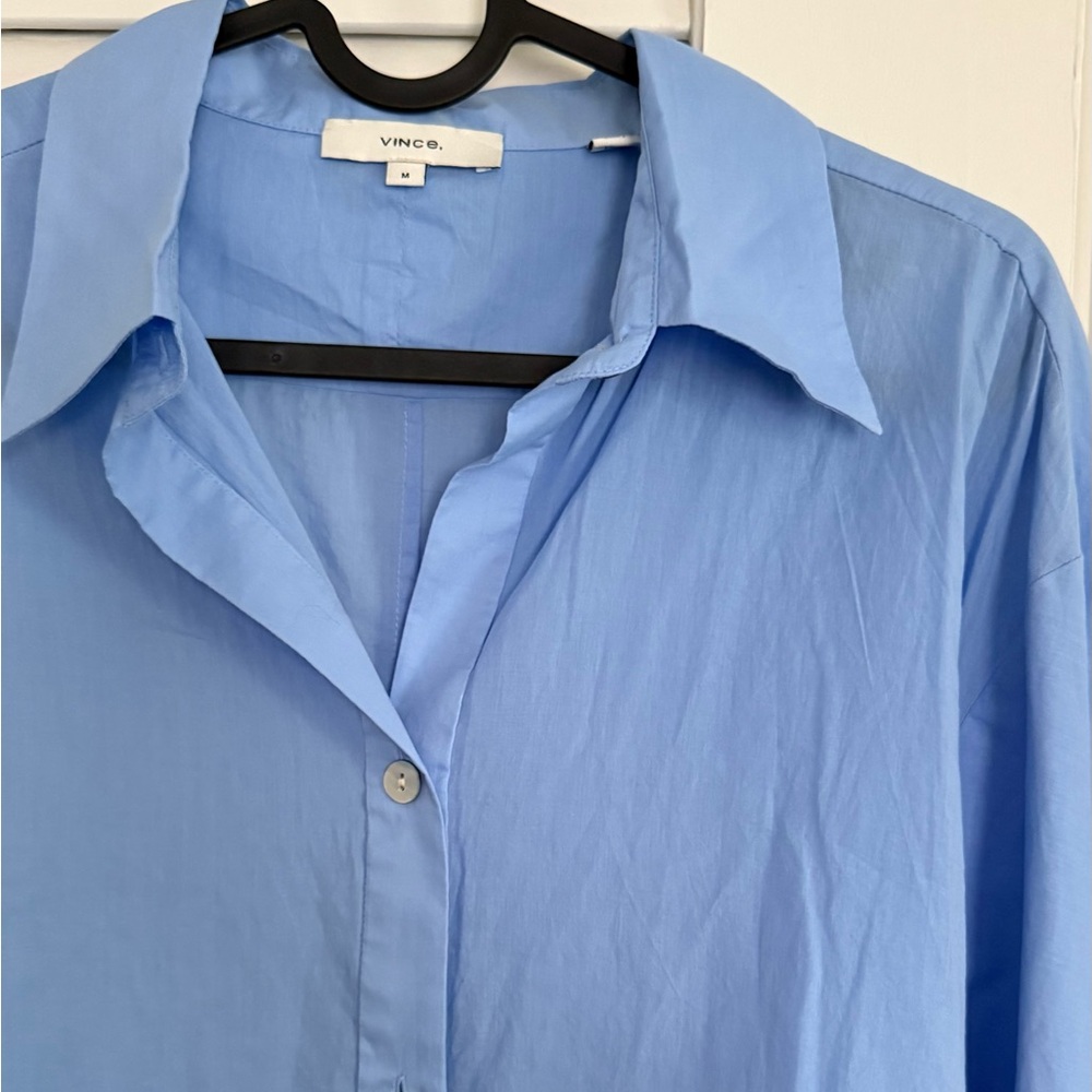 Vince Light Blue Casual Button Down Shirt